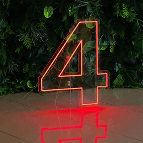 0 to 9 Number LED Neon Sign Wall Letters Light Party Decoration