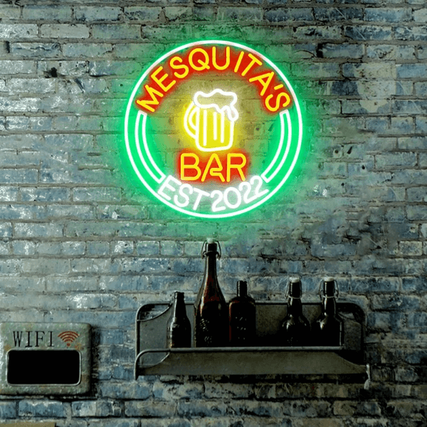 Custom Beer Bar Neon Signage Bar Name Neon Sign