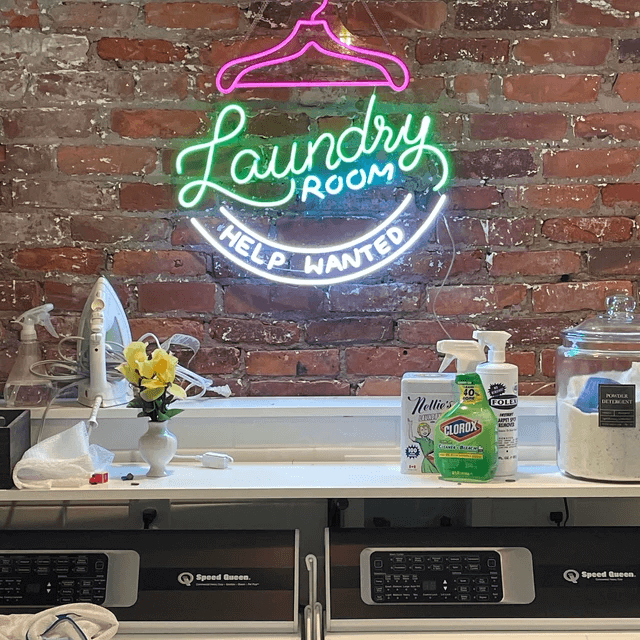 Help Wanted Laundry Neon Sign Laundry Room Led Sign