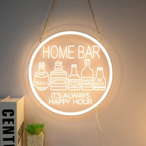 Neon Bar Sign Pub Beer Wine Wall Art Decor Sign