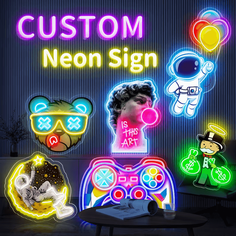 Custom Logo Neon Sign UV Print Neon Sign