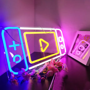 Game Switch Neon Sign For Gaming Room Decor