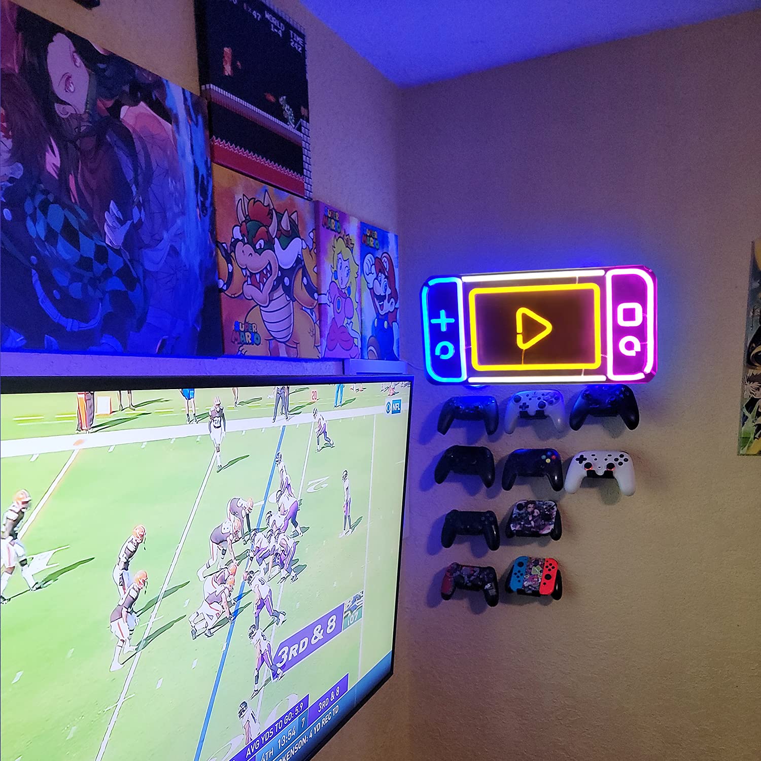 Game Switch Neon Sign For Gaming Room Decor