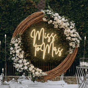 Miss To Mrs Neon Sign Custom Wedding LED Neon Light