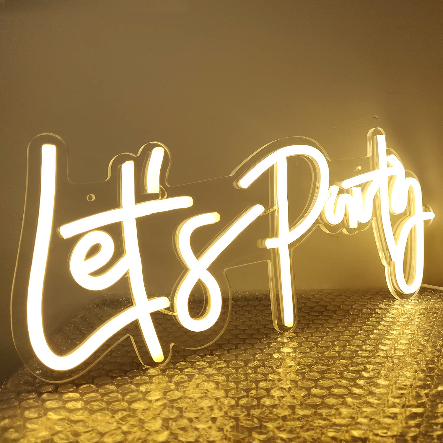 Let's Party Neon Sign for Event Party Decor