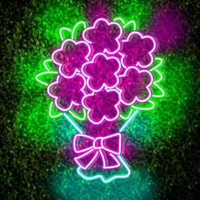 Mother's Day Flower LED Neon Sign Home Wall Decor