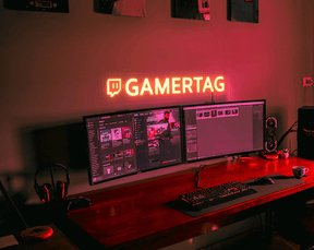 Custom Twitch Username Led Neon Sign Gaming Room Neon Sign