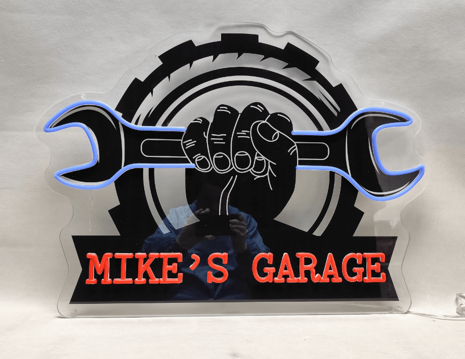 Custom Garage Led Neon Sign Men Gift Wall Decor Light