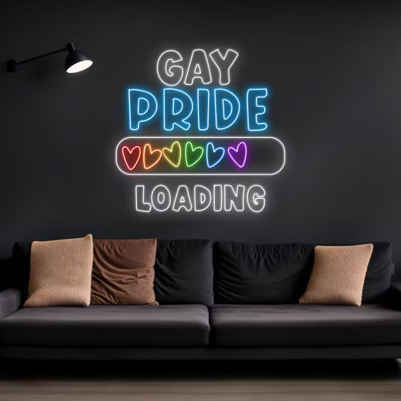 Gay Pride Rainbow Neon Sign LGBT Community Led Sign