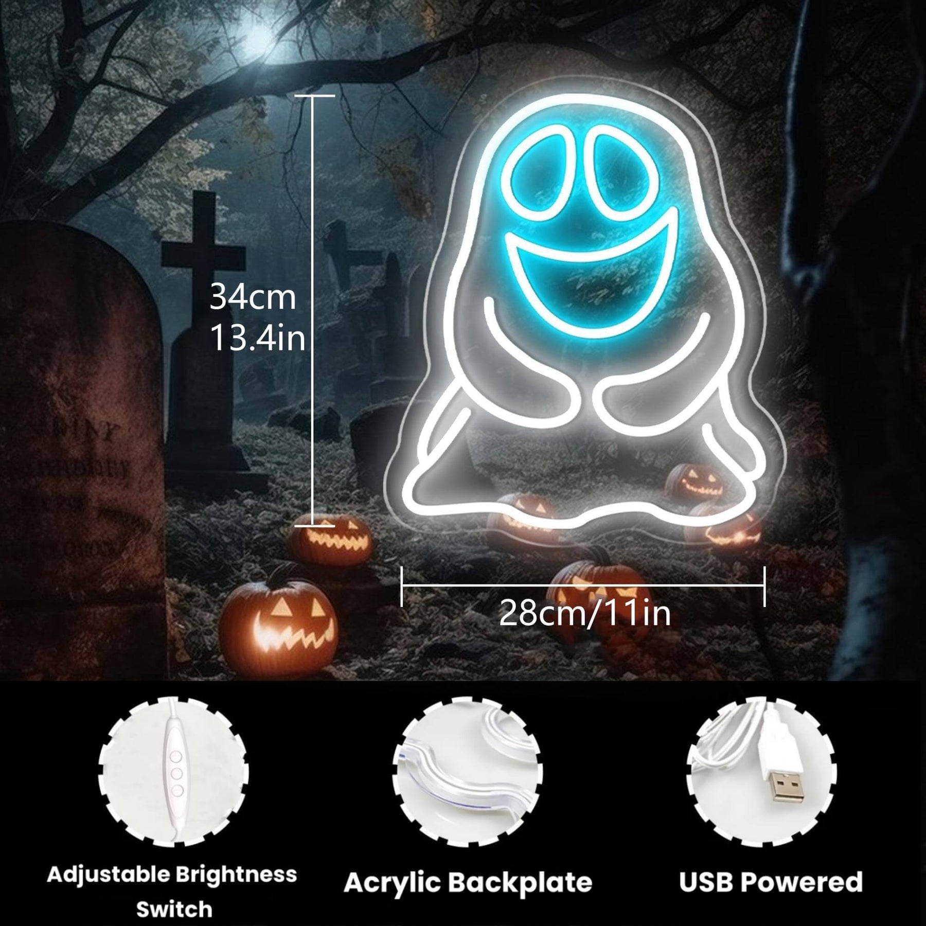 Ghost Led Neon Sign Halloween Led Neon Sign Light