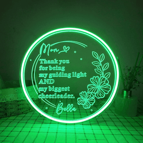 Round Neon Sign Custom Name Personalised Mother's Day Gift