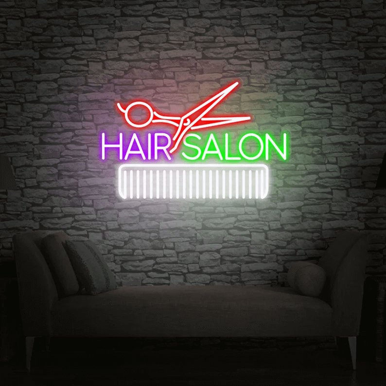 Barber Salon Neon Sign for Wall Decor