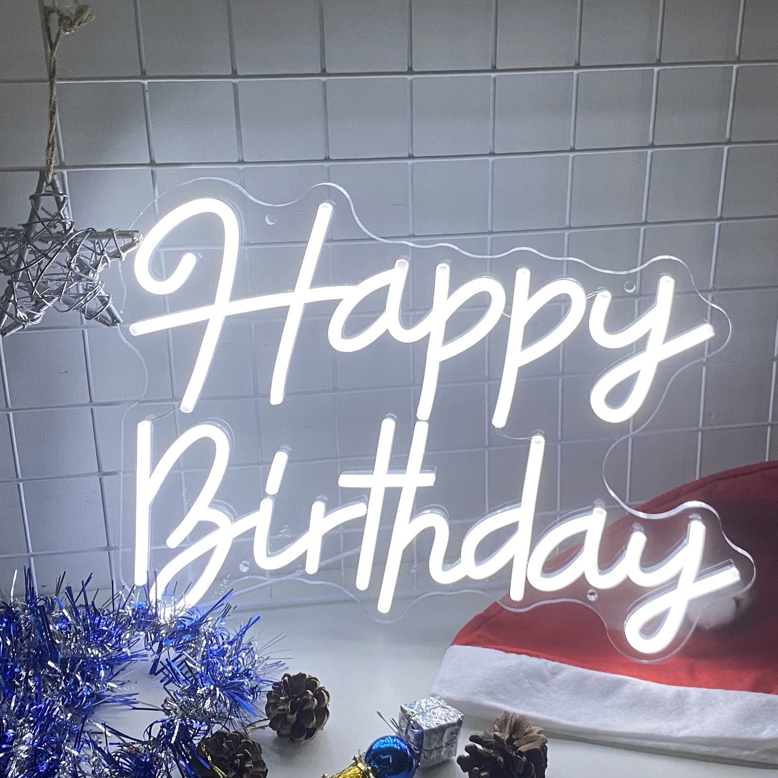 Happy Birthday Neon Sign for Party Decor