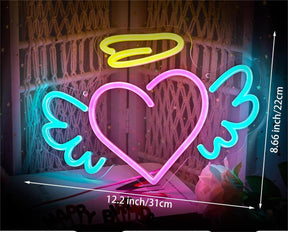 Angel Heart Neon Sign