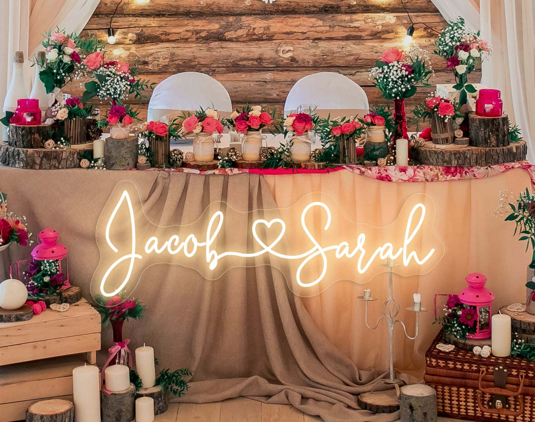 Heart Wedding Neon Sign