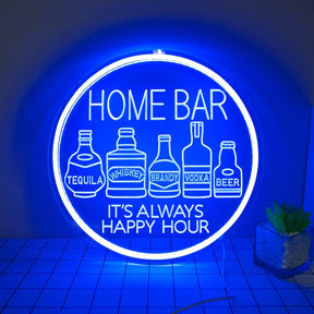 Neon Bar Sign Pub Beer Wine Wall Art Decor Sign