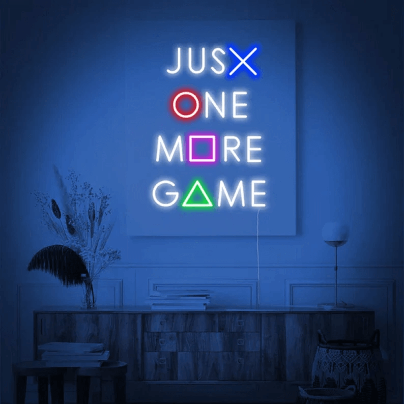 Just One More Game Custom Neon Sign Gaming Neon Sign