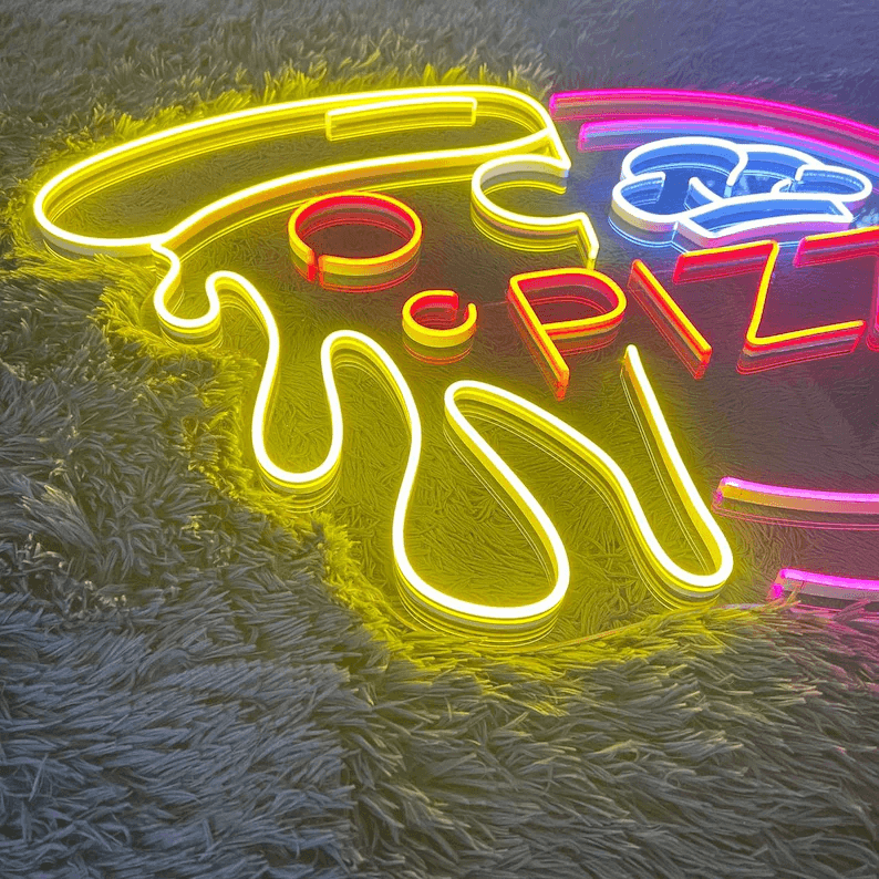 Pizza Slice Led Neon Sign Custom Restaurant Neon Sign