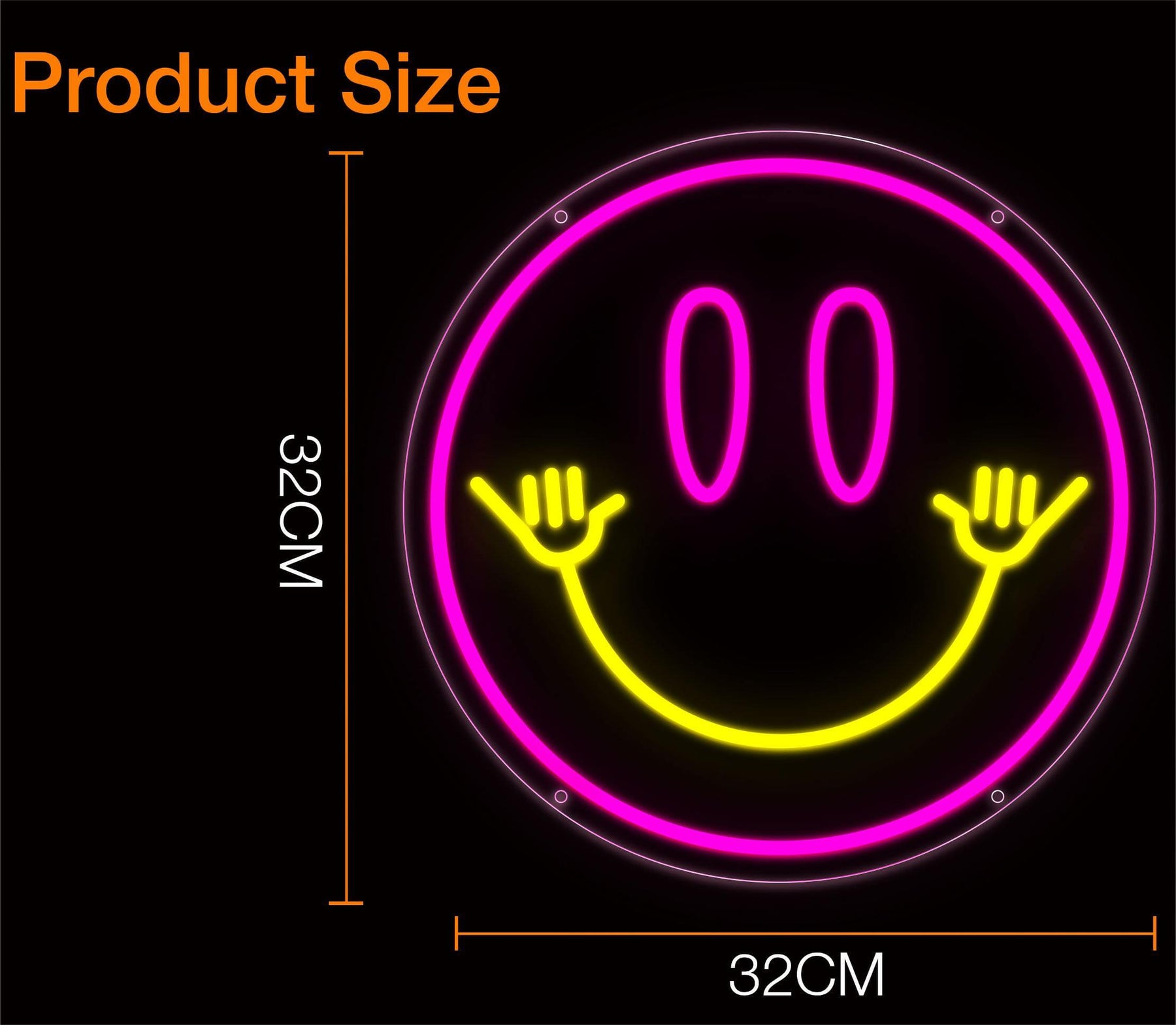 Smiley Face Neon Sign Led Neon Light for Wall Decor