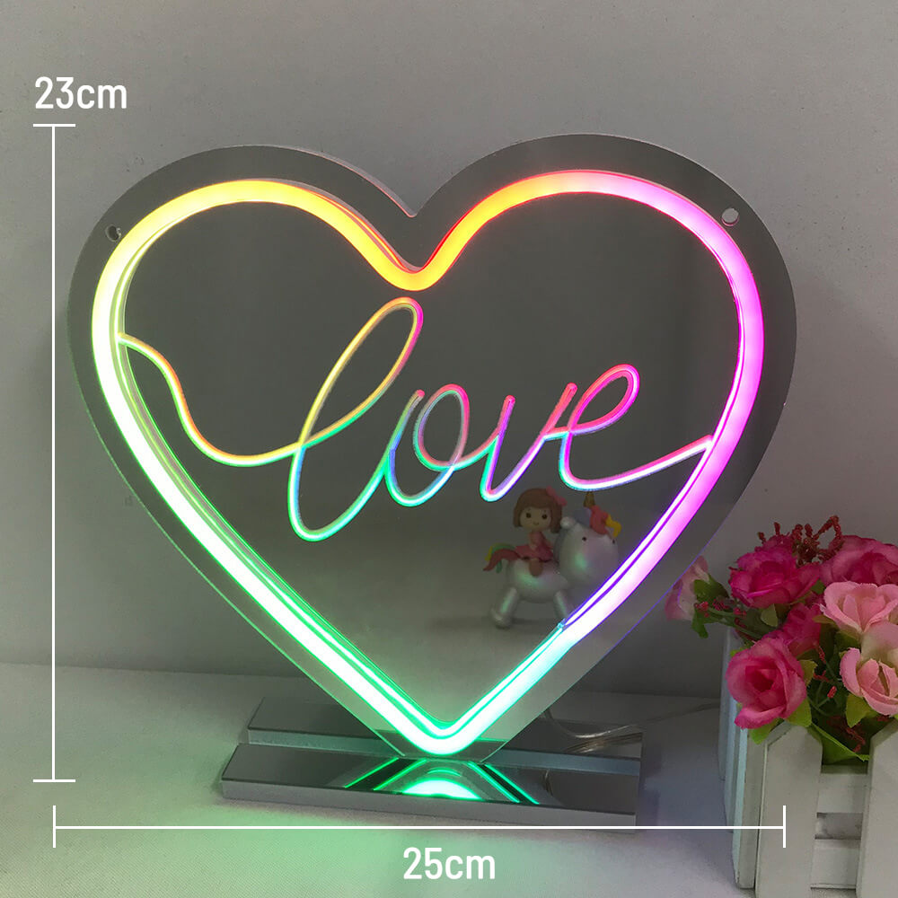 Mirror Neon Sign for Home&Shop Decor