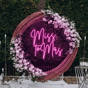 Miss To Mrs Neon Sign Custom Wedding LED Neon Light