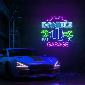 Garage Neon Sign Personalized Garage Sign for Men