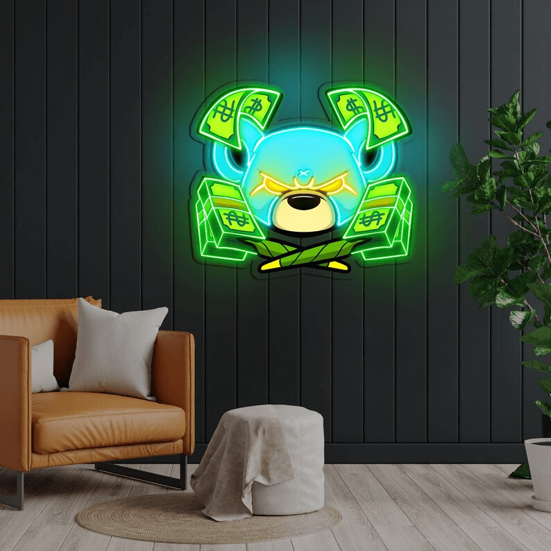 Colorful Cartoon Neon Sign Light Acrylic Artwork for Home Gameroom Decor