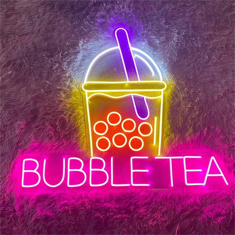 Bubble Tea Neon Sign for Wall Decor