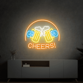 Beer Cheers Neon Signs Lights Bar Art Wall Decor