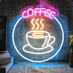 Coffee Neon Sign Round Neon Sign