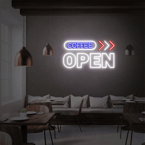 Coffee Open Neon Sign Shop Decor Led Neon Sign