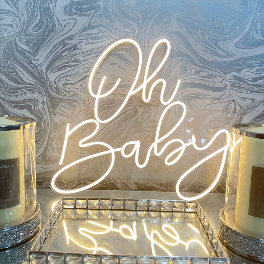 Ics Neon Sign Neonchics Oh Baby Neon Sign for Party Decoration