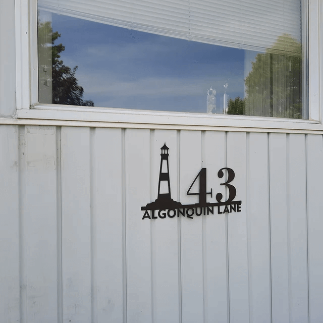 Custom Metal House Number Sign Address Plaque