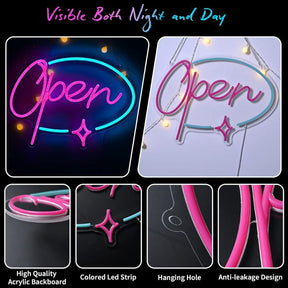 Neon Open Sign for Business Acrylic Led Open Sign