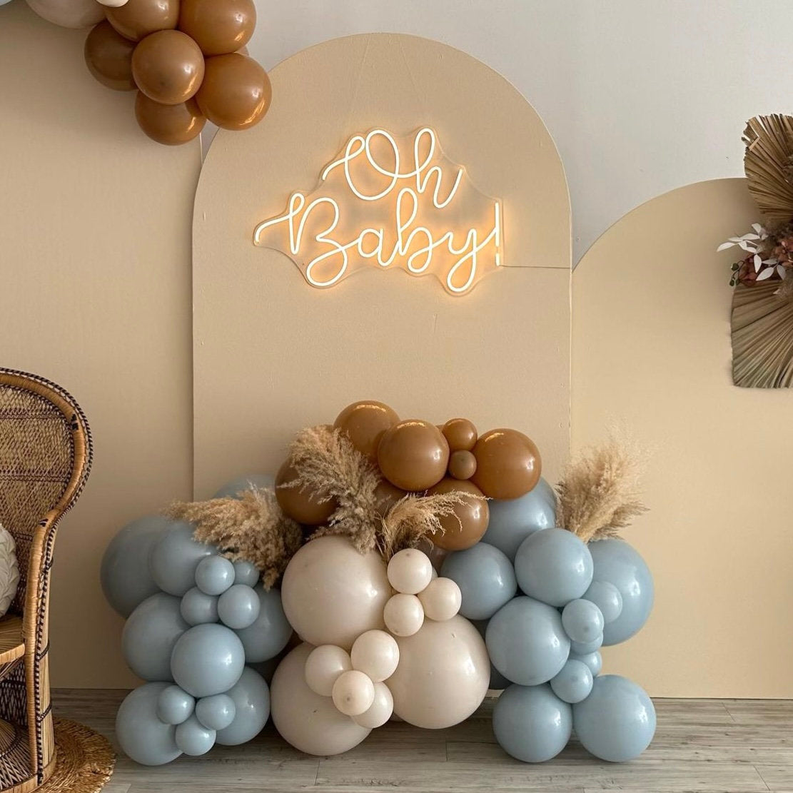 Oh Baby Neon Sign for Baby Shower Party