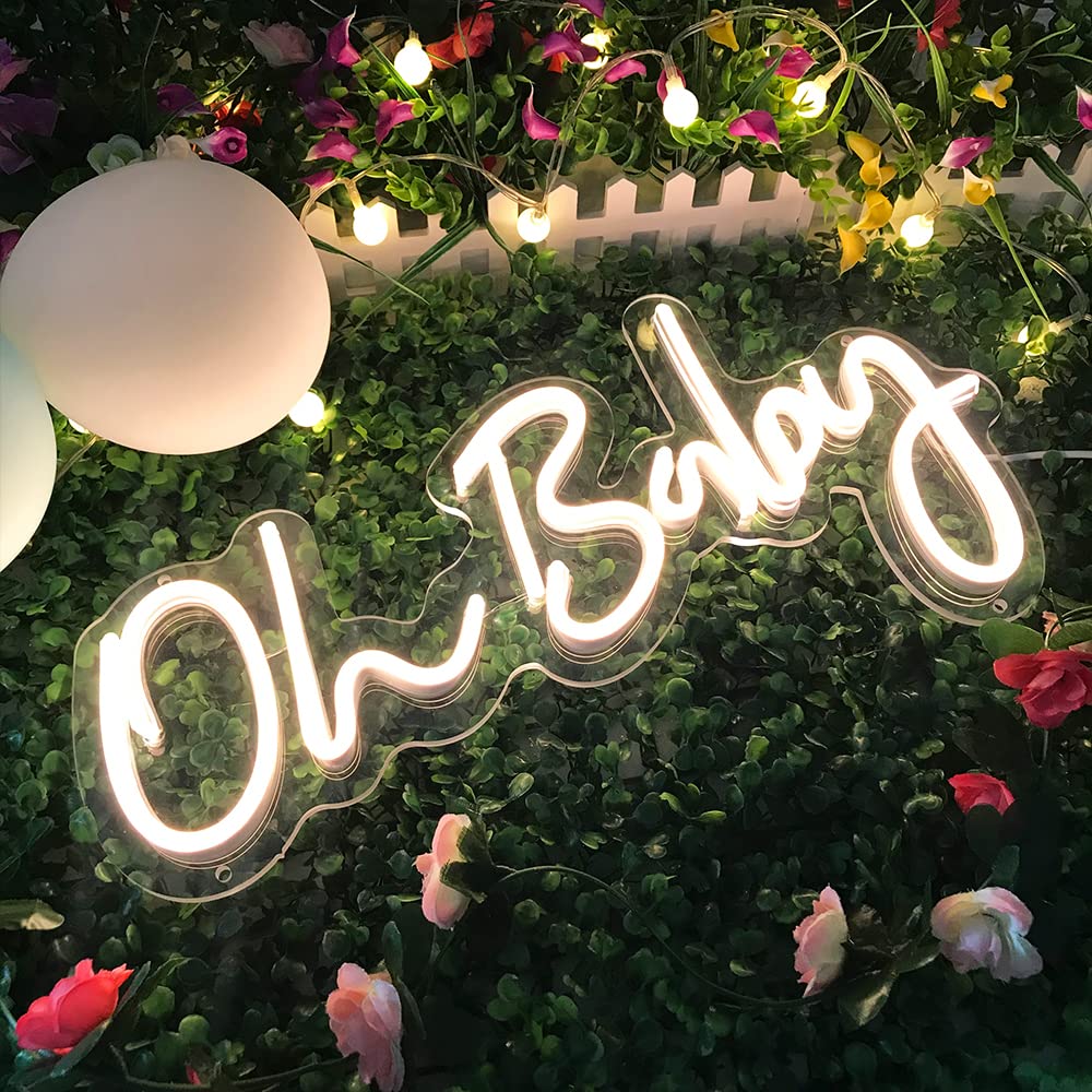 Oh Baby Neon Sign for Baby Shower Decoration