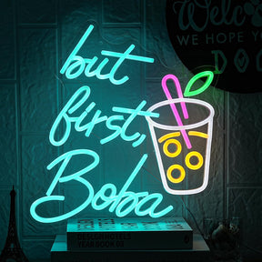 Bubble Tea with Cup Neon Sign