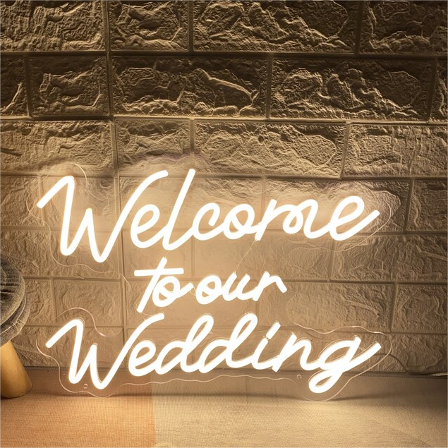 Welcome To Our Wedding Neon Sign for Wedding Party Decor