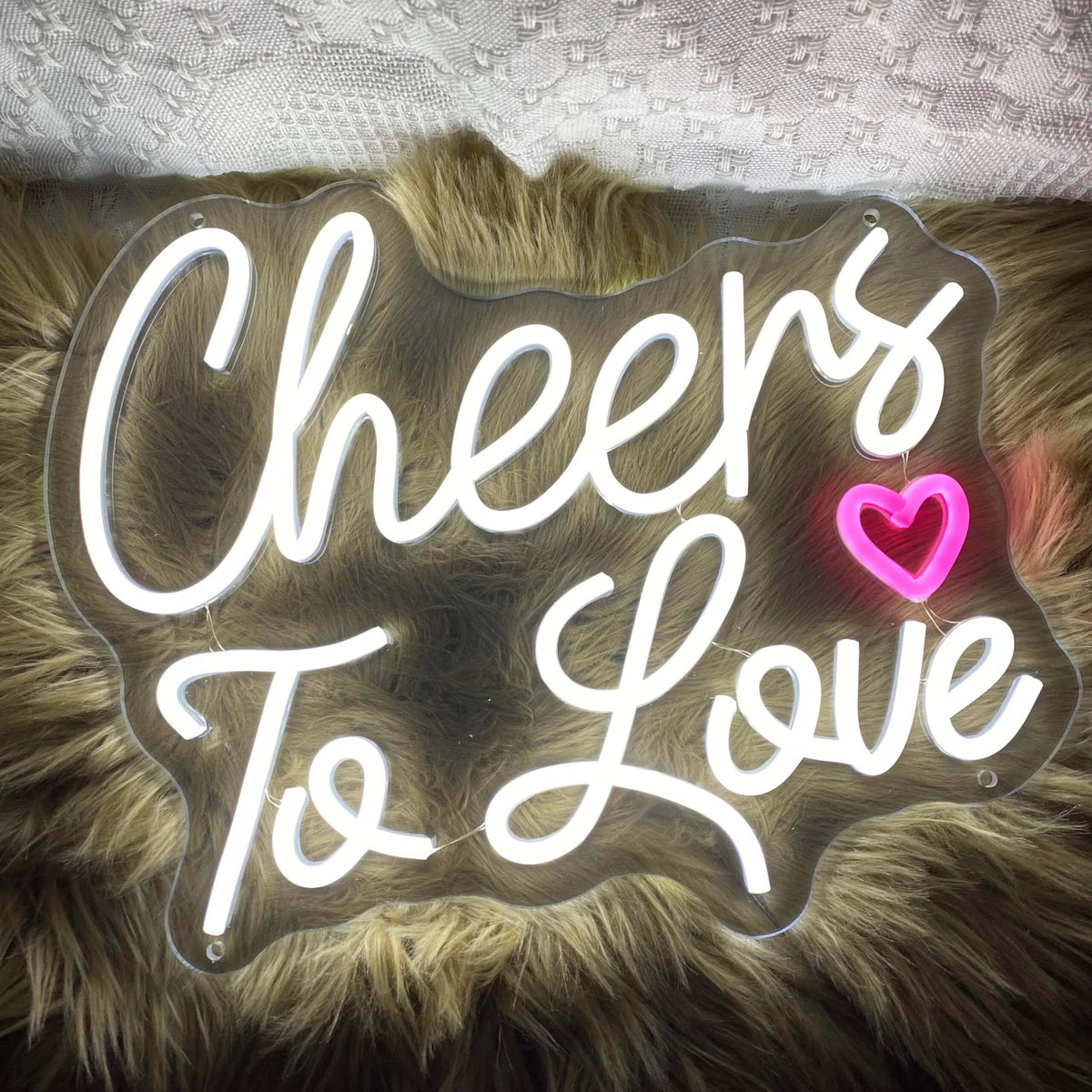 Cheers to Love Neon Sign Valentines Neon Sign