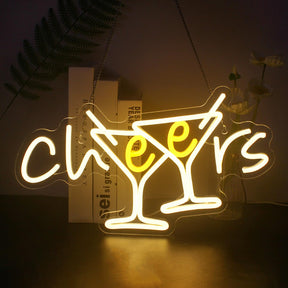 Cheers Neon Sign for Pub Party Club Bar Decor