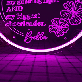 Round Neon Sign Custom Name Personalised Mother's Day Gift