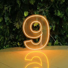 0 to 9 Number LED Neon Sign Wall Letters Light Party Decoration