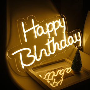 Happy Birthday Neon Signs for Party Decor