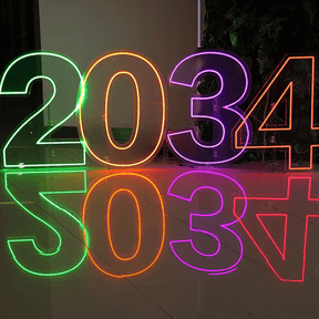 0 to 9 Number LED Neon Sign Wall Letters Light Party Decoration