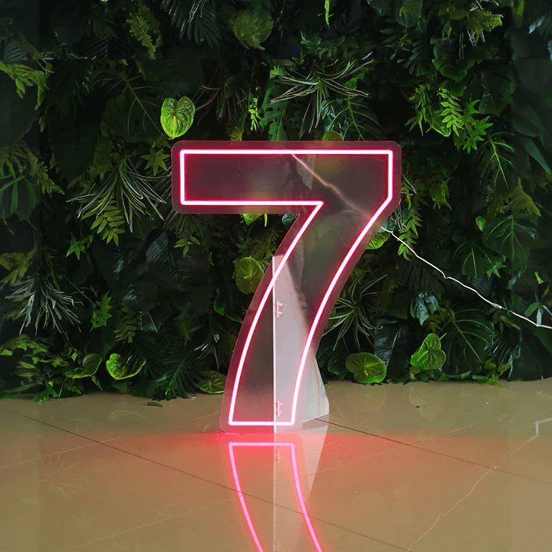 0 to 9 Number LED Neon Sign Wall Letters Light Party Decoration