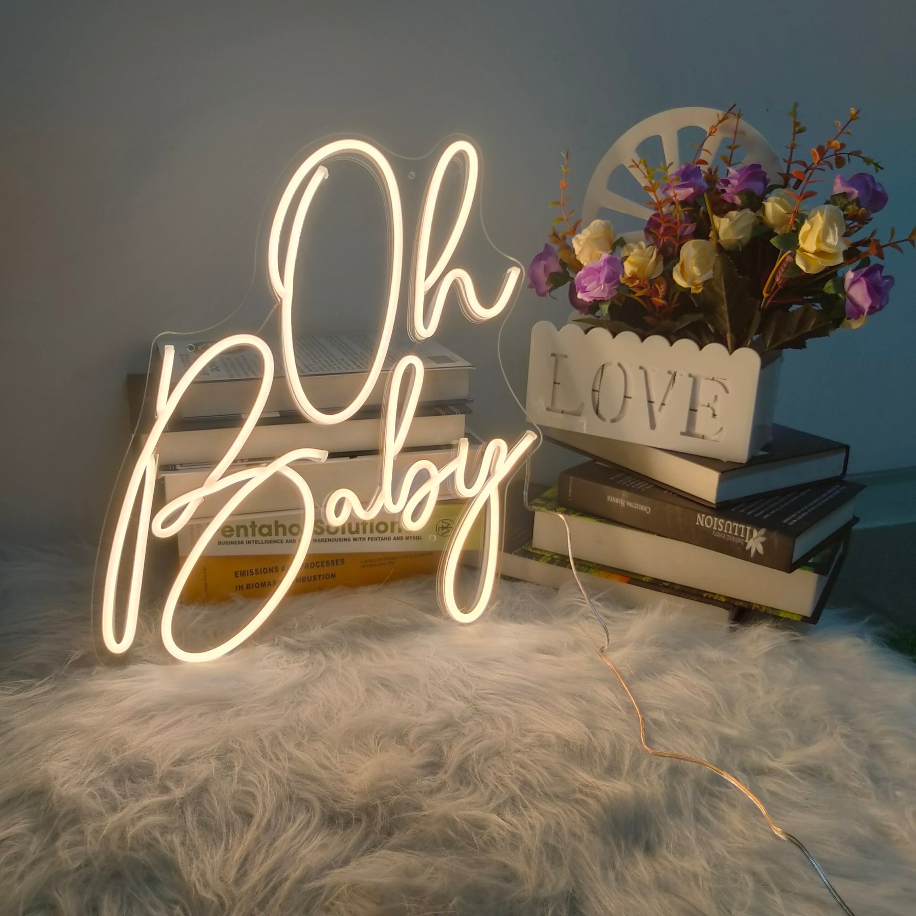 Neonchics Oh Baby Neon Sign for Party Decor