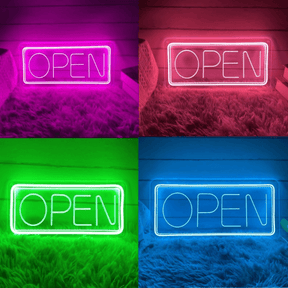 OPEN Welcome LED Neon Sign Custom Business Bar Sign