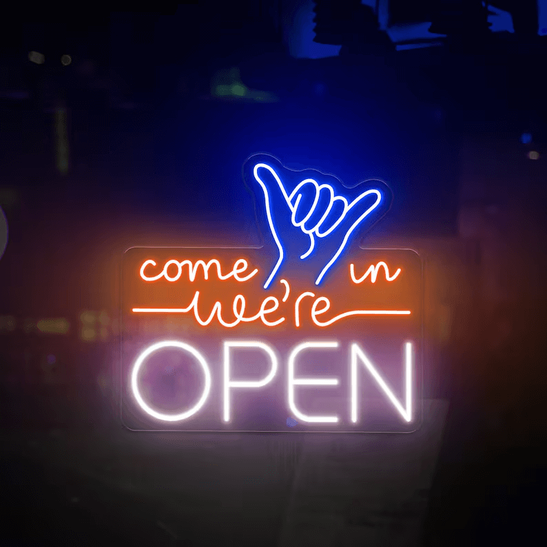 Come in We're Open Sign Bar Led Light Sign