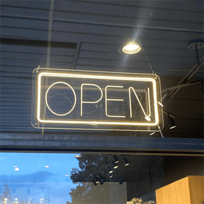 OPEN Welcome LED Neon Sign Custom Business Bar Sign