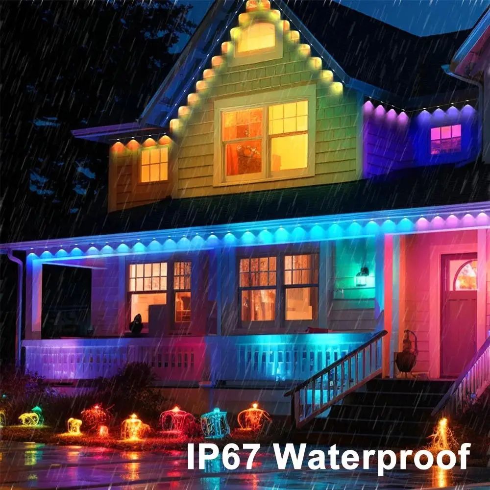 Permanent Smart RGB Outdoor Lights for Halloween  Christmas Decoration